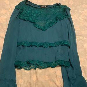 Bebe Emerald Green Top